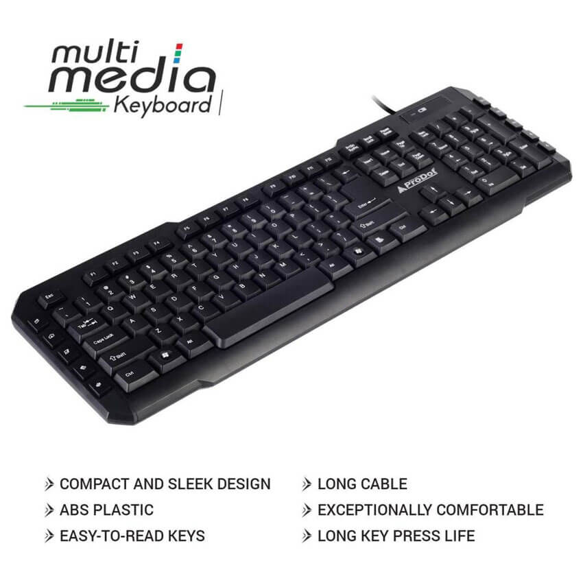 ProDot KB-107M Wired PS/2 Standard Desktop Keyboard